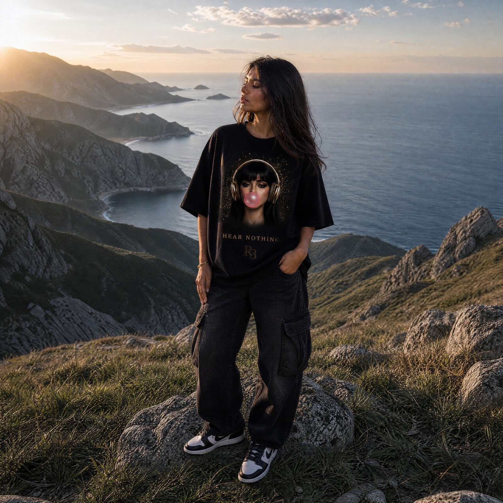 HEAR NOTHING 2/3 Oversized Trilogy Shirt | R3CEIVED