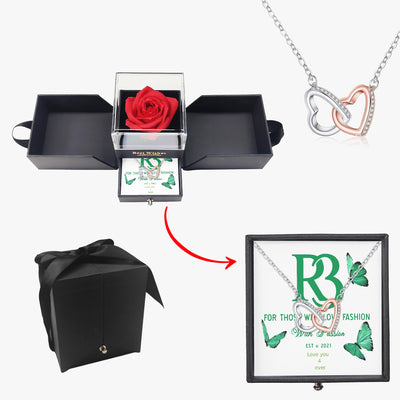 R3 Love you 4 ever Hearts Necklace , the perfect gift.