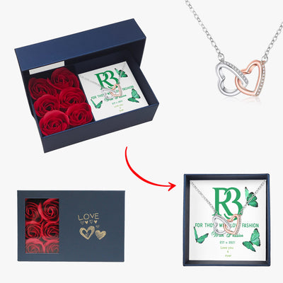 R3 Love you 4 ever Hearts Necklace , the perfect gift.