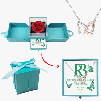 R3 Love you 4 ever Hearts Necklace , the perfect gift.
