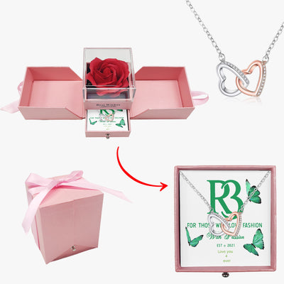 R3 Love you 4 ever Hearts Necklace , the perfect gift.