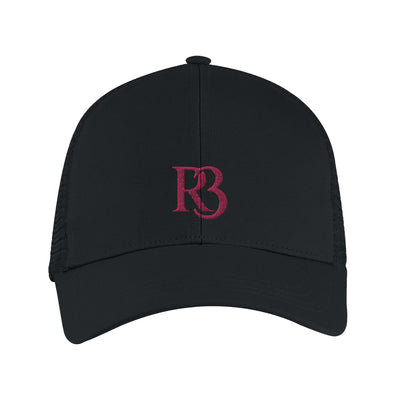 R3 Black Mesh Cap with Pink Logo – Eco-Friendly Trucker Hat
