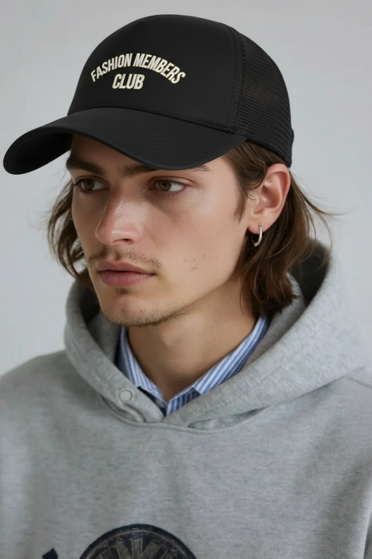 Fashion Members Club Trucker Cap — R3CEIVED Gold white