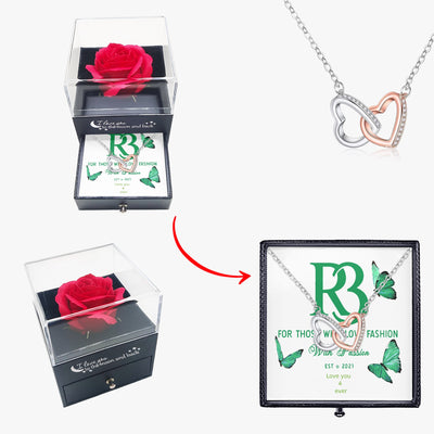 R3 Love you 4 ever Hearts Necklace , the perfect gift.